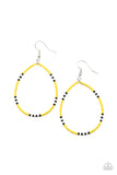 Keep Up The Good BEADWORK - Yellow Earrings - Paparazzi Accessories Earrings Bedazzle Me Pretty Mobile Fashion Boutique