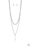 Keep Your Eye On The Pendulum - Black Necklace - Paparazzi Accessories Necklace Bedazzle Me Pretty Mobile Fashion Boutique