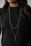 Keep Your Eye On The Pendulum - Silver Necklace - Paparazzi Accessories Necklace Bedazzle Me Pretty Mobile Fashion Boutique