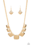Keeping It RELIC - Gold Necklace - Paparazzi Accessories Necklace Bedazzle Me Pretty Mobile Fashion Boutique
