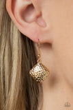 Keeping It RELIC - Gold Necklace - Paparazzi Accessories Necklace Bedazzle Me Pretty Mobile Fashion Boutique