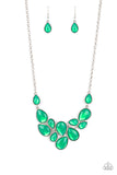 Keeps GLOWING and GLOWING - Green Necklace - Paparazzi Accessories Necklace Bedazzle Me Pretty Mobile Fashion Boutique
