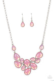 Keeps GLOWING and GLOWING - Pink Necklace - Paparazzi Accessories Necklace Bedazzle Me Pretty Mobile Fashion Boutique