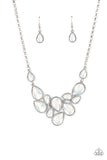 Keeps GLOWING and GLOWING - White Necklace - Paparazzi Accessories Necklace Bedazzle Me Pretty Mobile Fashion Boutique