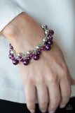 Kensington Kiss - Purple Bracelet - Paparazzi Accessories Bracelet Bedazzle Me Pretty Mobile Fashion Boutique
