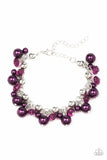 Kensington Kiss - Purple Bracelet - Paparazzi Accessories Bracelet Bedazzle Me Pretty Mobile Fashion Boutique