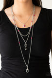 Key Keynote - Pink Lanyard - Paparazzi Accessories Lanyard Bedazzle Me Pretty Mobile Fashion Boutique