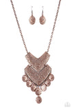 Keys to the ANIMAL Kingdom - Copper Necklace - Paparazzi Accessories Necklace Bedazzle Me Pretty Mobile Fashion Boutique