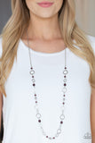 Kid In A Candy Shop - Purple Necklace - Paparazzi Accessories Necklace Bedazzle Me Pretty Mobile Fashion Boutique