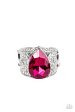 Kinda a Big Deal - Pink Ring - Paparazzi Accessories Ring Bedazzle Me Pretty Mobile Fashion Boutique