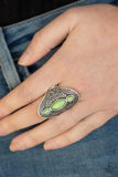 Kindred Spirit - Green Ring - Paparazzi Accessories Ring Bedazzle Me Pretty Mobile Fashion Boutique