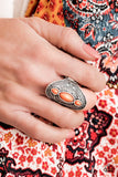 Kindred Spirit - Orange Ring - Paparazzi Accessories Bedazzle Me Pretty Mobile Fashion Boutique
