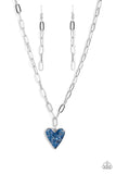 Kiss and SHELL - Blue Necklace - Paparazzi Accessories Necklace Bedazzle Me Pretty Mobile Fashion Boutique