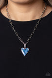 Kiss and SHELL - Blue Necklace - Paparazzi Accessories Necklace Bedazzle Me Pretty Mobile Fashion Boutique