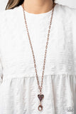 Kiss and SHELL - Copper Lanyard - Paparazzi Accessories Lanyard Bedazzle Me Pretty Mobile Fashion Boutique