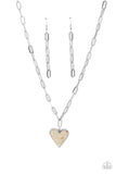 Kiss and SHELL - White Necklace - Paparazzi Accessories Necklace Bedazzle Me Pretty Mobile Fashion Boutique