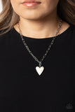 Kiss and SHELL - White Necklace - Paparazzi Accessories Necklace Bedazzle Me Pretty Mobile Fashion Boutique