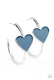 Kiss Up - Blue Earrings - Paparazzi Accessories Earrings Bedazzle Me Pretty Mobile Fashion Boutique