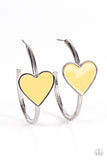Kiss Up - Yellow Earrings - Paparazzi Accessories Earrings FS-Bedazzle Me Pretty Mobile Fashion Boutique