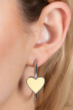 Kiss Up - Yellow Earrings - Paparazzi Accessories Earrings FS-Bedazzle Me Pretty Mobile Fashion Boutique