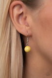 Kite Flight - Yellow Necklace - Paparazzi Accessories Necklace Bedazzle Me Pretty Mobile Fashion Boutique