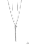 KNOT All There - Silver Necklace - Paparazzi Accessories Necklace Bedazzle Me Pretty Mobile Fashion Boutique