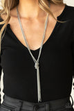 KNOT All There - Silver Necklace - Paparazzi Accessories Necklace Bedazzle Me Pretty Mobile Fashion Boutique