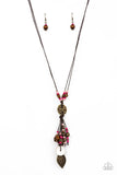 Knotted Keepsake - Pink Necklace - Paparazzi Accessories Necklace FS-Bedazzle Me Pretty Mobile Fashion Boutique