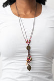 Knotted Keepsake - Pink Necklace - Paparazzi Accessories Necklace FS-Bedazzle Me Pretty Mobile Fashion Boutique