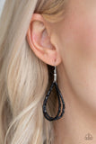 Knotted Knockout - Black Necklace - Paparazzi Accessories Necklace Bedazzle Me Pretty Mobile Fashion Boutique