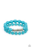 La Vida Vacation - Blue Bracelet - Paparazzi Accessories Bracelet Bedazzle Me Pretty Mobile Fashion Boutique