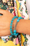 La Vida Vacation - Blue Bracelet - Paparazzi Accessories Bracelet Bedazzle Me Pretty Mobile Fashion Boutique