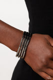 Labyrinth Lure - Black Bracelet - Paparazzi Accessories Bracelet Bedazzle Me Pretty Mobile Fashion Boutique
