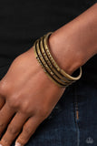 Labyrinth Lure - Brass Bracelet - Paparazzi Accessories Bracelet Bedazzle Me Pretty Mobile Fashion Boutique