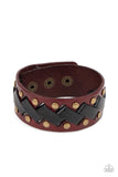LACES Loaded - Brass Bracelet - Paparazzi Accessories Bracelet Bedazzle Me Pretty Mobile Fashion Boutique
