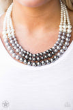 Lady In Waiting - Silver Necklace - Paparazzi Accessories Necklace Bedazzle Me Pretty Mobile Fashion Boutique