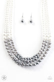 Lady In Waiting - Silver Necklace - Paparazzi Accessories Necklace Bedazzle Me Pretty Mobile Fashion Boutique