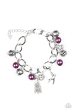 Lady Love Dove - Purple Bracelet - Paparazzi Accessories Bracelet Bedazzle Me Pretty Mobile Fashion Boutique