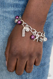 Lady Love Dove - Purple Bracelet - Paparazzi Accessories Bracelet Bedazzle Me Pretty Mobile Fashion Boutique
