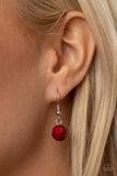 Lady of the POWERHOUSE - Red Necklace - Paparazzi Accessories Necklace Bedazzle Me Pretty Mobile Fashion Boutique