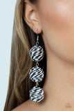 Laguna Lanterns - Black Earrings - Paparazzi Accessories Earrings Bedazzle Me Pretty Mobile Fashion Boutique