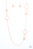 Laguna Lounge - Copper Necklace - Paparazzi Accessories Necklace Bedazzle Me Pretty Mobile Fashion Boutique