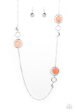 Laguna Lounge - Orange Necklace - Paparazzi Accessories Necklace Bedazzle Me Pretty Mobile Fashion Boutique