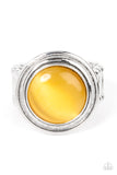 Laguna Luminosity - Yellow Ring - Paparazzi Accessories Ring Bedazzle Me Pretty Mobile Fashion Boutique