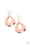 Laid-Back Leisure - Copper Earrings - Paparazzi Accessories Earrings Bedazzle Me Pretty Mobile Fashion Boutique