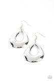 Laid-Back Leisure - Silver Earrings - Paparazzi Accessories Earrings Bedazzle Me Pretty Mobile Fashion Boutique