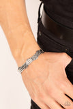 Last Man Standing - Silver Mens Bracelet - Paparazzi Accessories Mens Bracelet Bedazzle Me Pretty Mobile Fashion Boutique