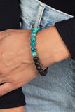 LAVA Language - Blue Bracelet - Paparazzi Accessories Bracelet Bedazzle Me Pretty Mobile Fashion Boutique