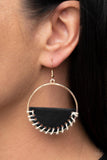 Lavishly Laid Back - Black Earrings - Paparazzi Accessories Earrings Bedazzle Me Pretty Mobile Fashion Boutique