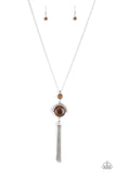 Lavishly Lucid - Brown Necklace - Paparazzi Accessories Necklace Bedazzle Me Pretty Mobile Fashion Boutique